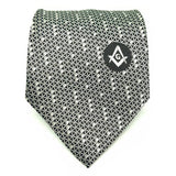 Masonic Regalia Black White Freemasons Tie - Zest4Canada 