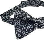 Masonic Regalia Bow Tie with Square Compass