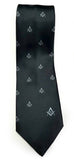 Masonic Regalia Craft Masons Silk Tie Embroidered Square Compass & G Green - Zest4Canada 