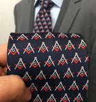 Masonic Regalia Craft Masons Silk Tie with Square Compass & G - Zest4Canada 