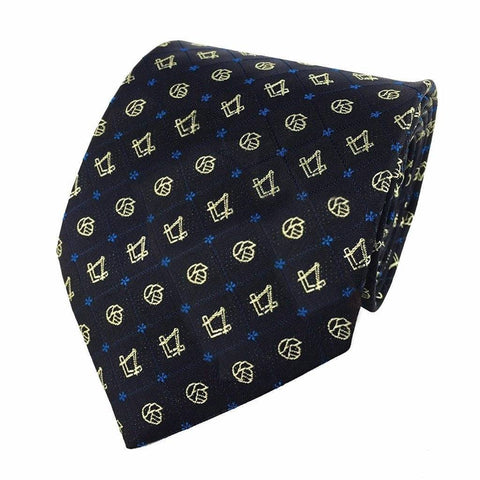 Masonic Regalia Forget Me Not Tie with Square and Compass - Zest4Canada 