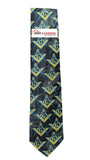 Masonic Regalia Black Freemason Square Compass All G Logo Necktie