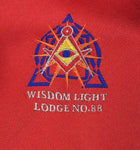 Masonic Regalia Red Tie with lodge logo - Zest4Canada 