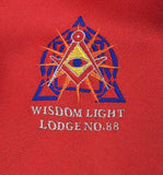 Masonic Regalia Red Tie with lodge logo - Zest4Canada 