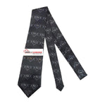 Masonic All Over Square Compass G Black Necktie