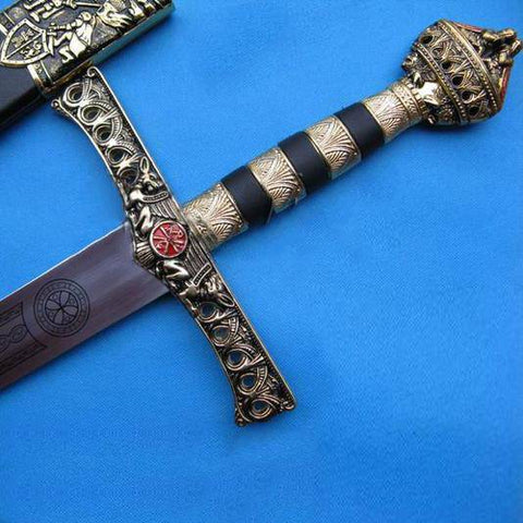 Mio Cid Anointed Knights Templar Golden Sword Scabbard Totem Engraving 49" - Zest4Canada 