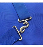 ORGANIST BLUE LODGE OFFICER APRON - ROYAL BLUE WREATH EMBROIDERY