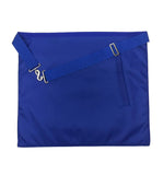 ORGANIST BLUE LODGE OFFICER APRON - ROYAL BLUE WREATH EMBROIDERY