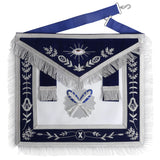 Secretary Blue Lodge Officer Apron - Navy Blue With Fringe & Side Tabs