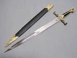 Square Compass Gold Masonic Masonic Sword Knife W/ Scabbard Gold 25.3" - Zest4Canada 