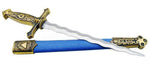 Square Compass Masonic Sword Knife Snake Flaming Blade Blue 13.6" - Zest4Canada 