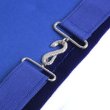 Treasurer Blue Lodge Officer Apron - Royal Blue Wreath Embroidery