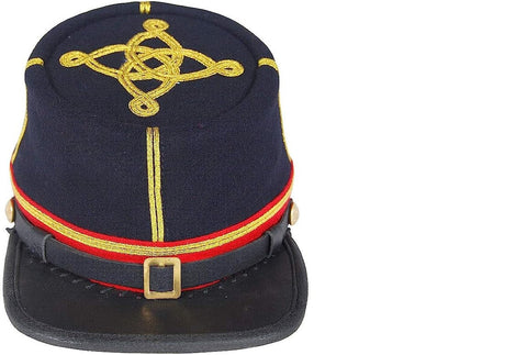 US Civil War Artillery Union Leather Peak Captain's Kepi