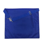 Worshipful Master Blue Lodge Officer Apron - Royal Blue With Wreath