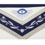 Blue Lodge Master Mason Apron – Machine Embroidered Close up