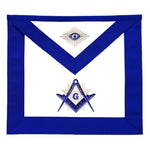 Blue Lodge Master Mason Apron hand Embroidery silk thread