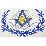 Blue Lodge Master Mason Apron – Machine Embroidered Emblem