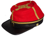 US Civil War artillery major/colonel's Leather Peak kepi with black band - Zest4Canada 