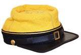 US Civil War cavalry 1st & 2nd lieutenant's Leather Peak kepi - Zest4Canada 