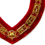 Cryptic Masons Red Chain Collar