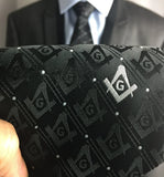 Masonic Black Tie Square and Compass 2