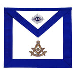 Past Master Emblem Apron Blue – Hand Embroidered - 2plus2