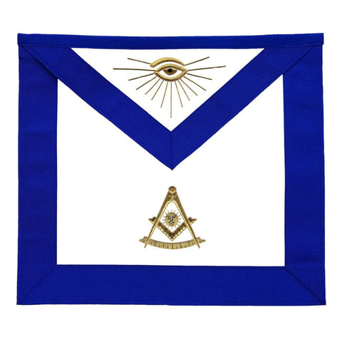 Past Master Emblem Apron Gold – Hand Embroidered