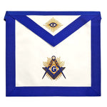 Blue Lodge Master Mason Apron Hand Embroidered – Royal Blue