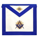 Blue Lodge Master Mason Apron Hand Embroidered – Royal Blue