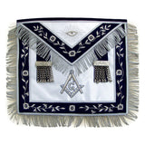 Master Mason Lambskin Apron Navy Blue – Hand Embroidered