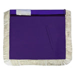 Master Mason Purple Velvet Apron – Silver Hand Embroidered 1