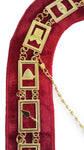 Master Mason Red Velvet Chain Collar