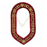 Master Mason Red Velvet Chain Collar