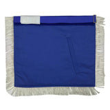 Master Mason Velvet Apron Silver Blue – Hand Embroidered 3