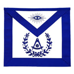 Past Master Emblem Apron Leather Blue – Silk Thread