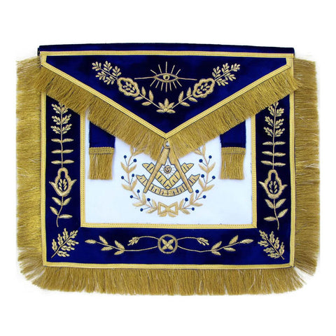 Past Master Grand Lodge Apron Blue – Hand Embroidered