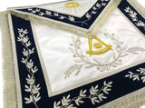 Past Master Lambskin Apron Navy Blue – Hand Embroidered 1