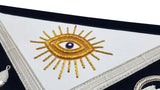 Past Master Lambskin Apron Silver – Hand Embroidered 5