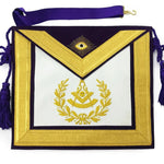 Past Master Leather Apron With Emblem – Hand Embroidered