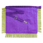 Past Master Purple Velvet Apron Leather – Hand Embroidered 1