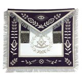 Past Master Purple Velvet Apron – Hand Embroidered-10CODE