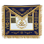 Past Master Velvet Apron Blue – Hand Embroidered-10CODE