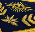 Past Master Velvet Apron Navy – Hand Embroidered - 10CODE