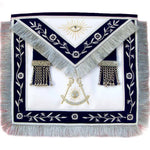 Masonic Regalia Blue Lodge Past Master Apron Hand Embroidered Bullion Vine - Zest4Canada 